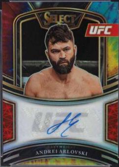 Andrei Arlovski 2021 Panini Select UFC Signatures #7 Tie Dye Prizms