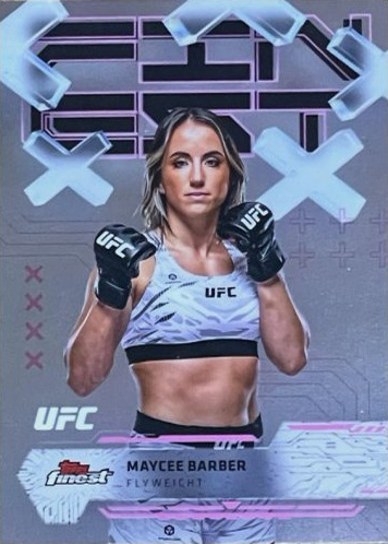 Maycee Barber 2025 Topps Finest UFC Base Common #12 Superfractor