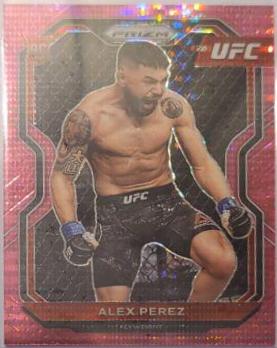 Alex Perez 2021 Panini Prizm UFC Base #26 Pink Pulsar