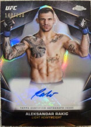 Aleksandar Rakic 2024 Topps Chrome UFC Chrome Veteran Autographs #CVA-ARA Refractor