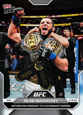 Islam Makhachev Topps Now UFC Base #37 Foilfractor