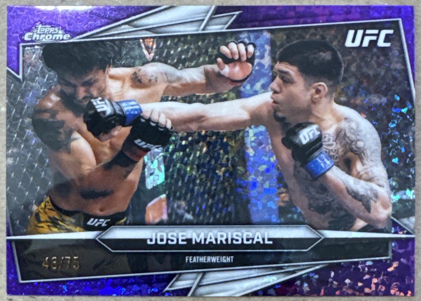 Jose Mariscal 2026 Topps Chrome UFC Base #130 Purple Ray Wave Refractor