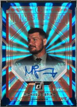 Michael Bisping 2022 Panini Donruss UFC Voices of the Octagon Signatures #225 Blue
