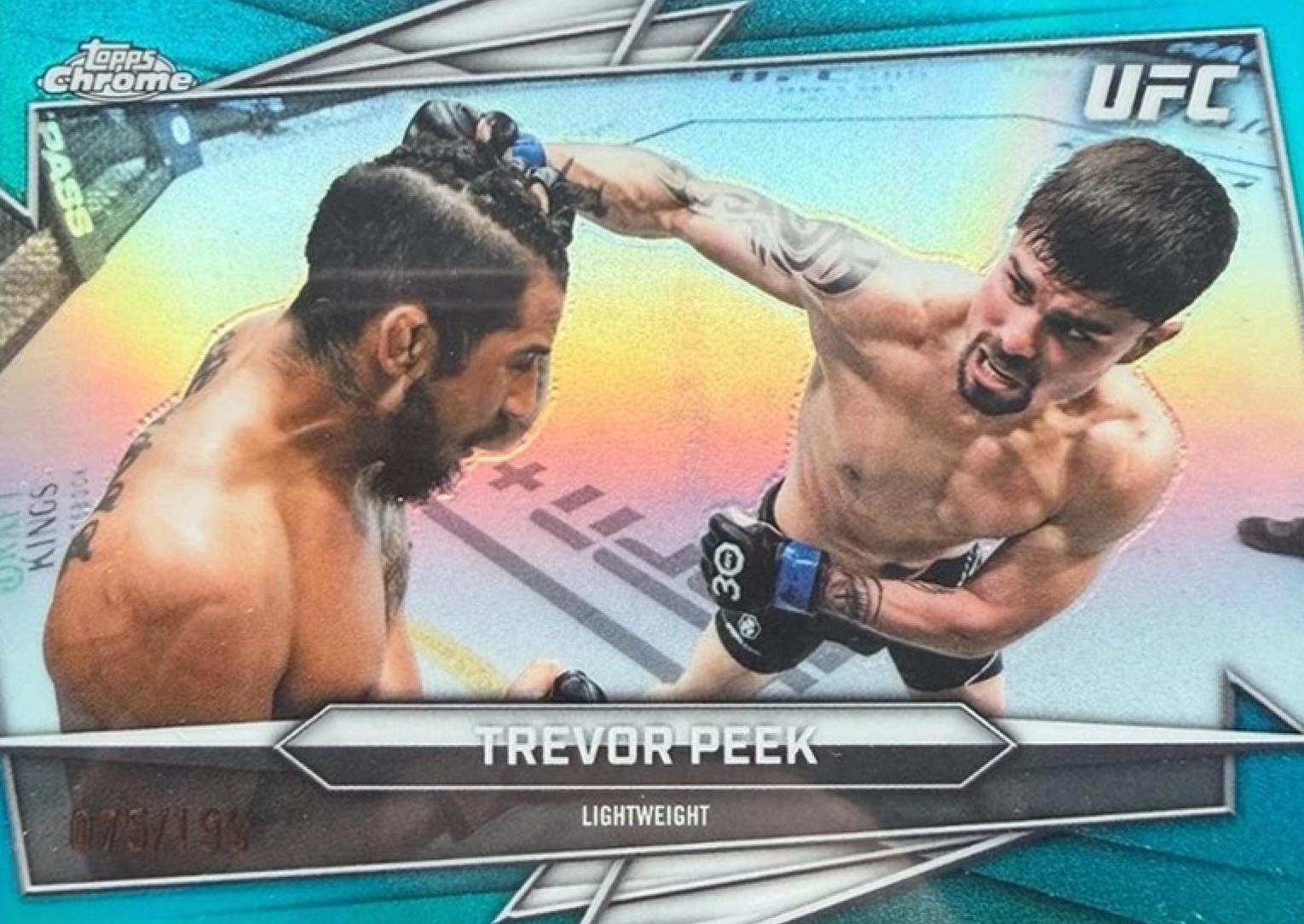 Trevor Peek 2026 Topps Chrome UFC Base #64 Aqua Refractor