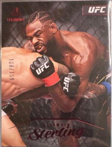 Aljamain Sterling 2023 Panini Chronicles UFC Base National Treasures #459 Red