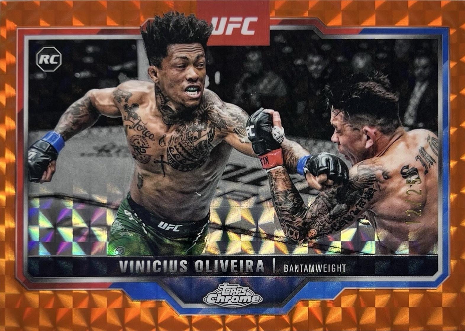 Vinicius Oliveira 2025 Topps Chrome UFC Base #9 Orange Geometric Refractor