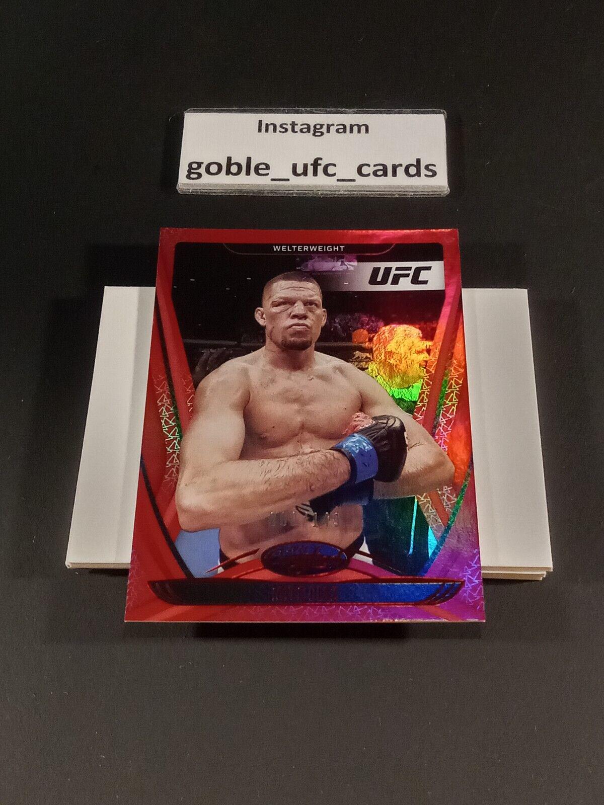Nate Diaz 2021 Panini Chronicles UFC Base Certified #134 Red