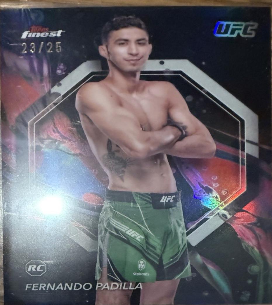 Fernando Padilla 2024 Topps Finest UFC Base Common #59 Black Refractor
