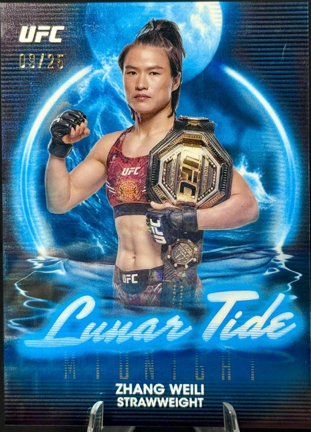Zhang Weili 2025 Topps Midnight UFC Lunar Tide #LT-5 Midnight