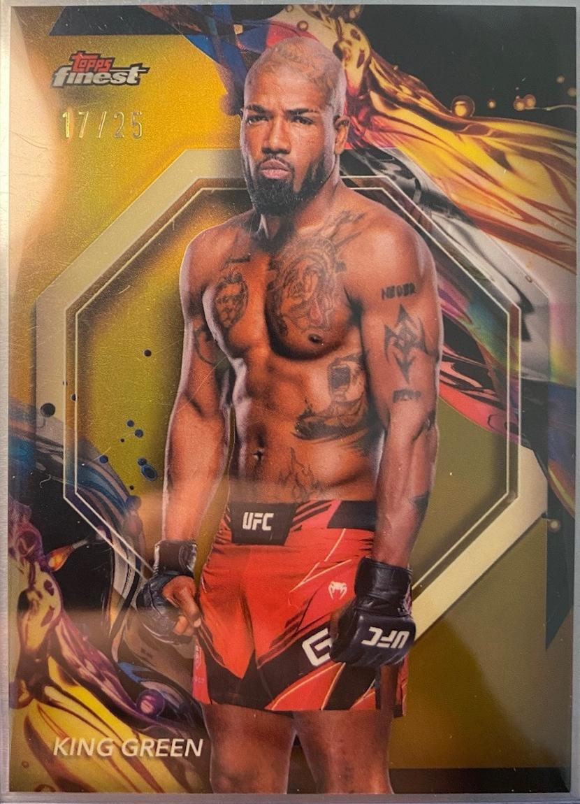 King Green 2024 Topps Finest UFC Base Uncommon #186 Gold Refractor