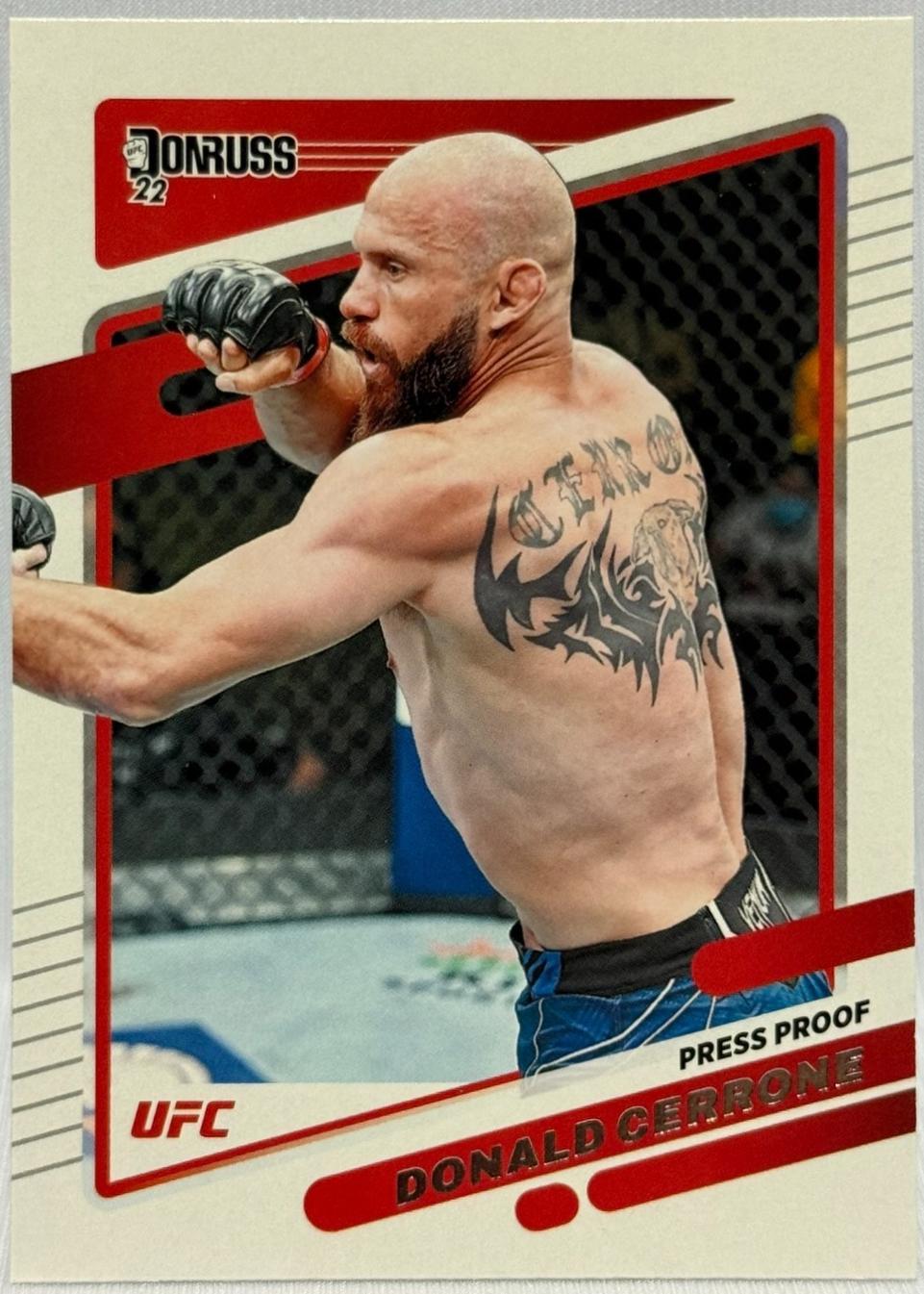 Donald Cerrone 2022 Panini Donruss UFC Base #19 Press Proof Purple