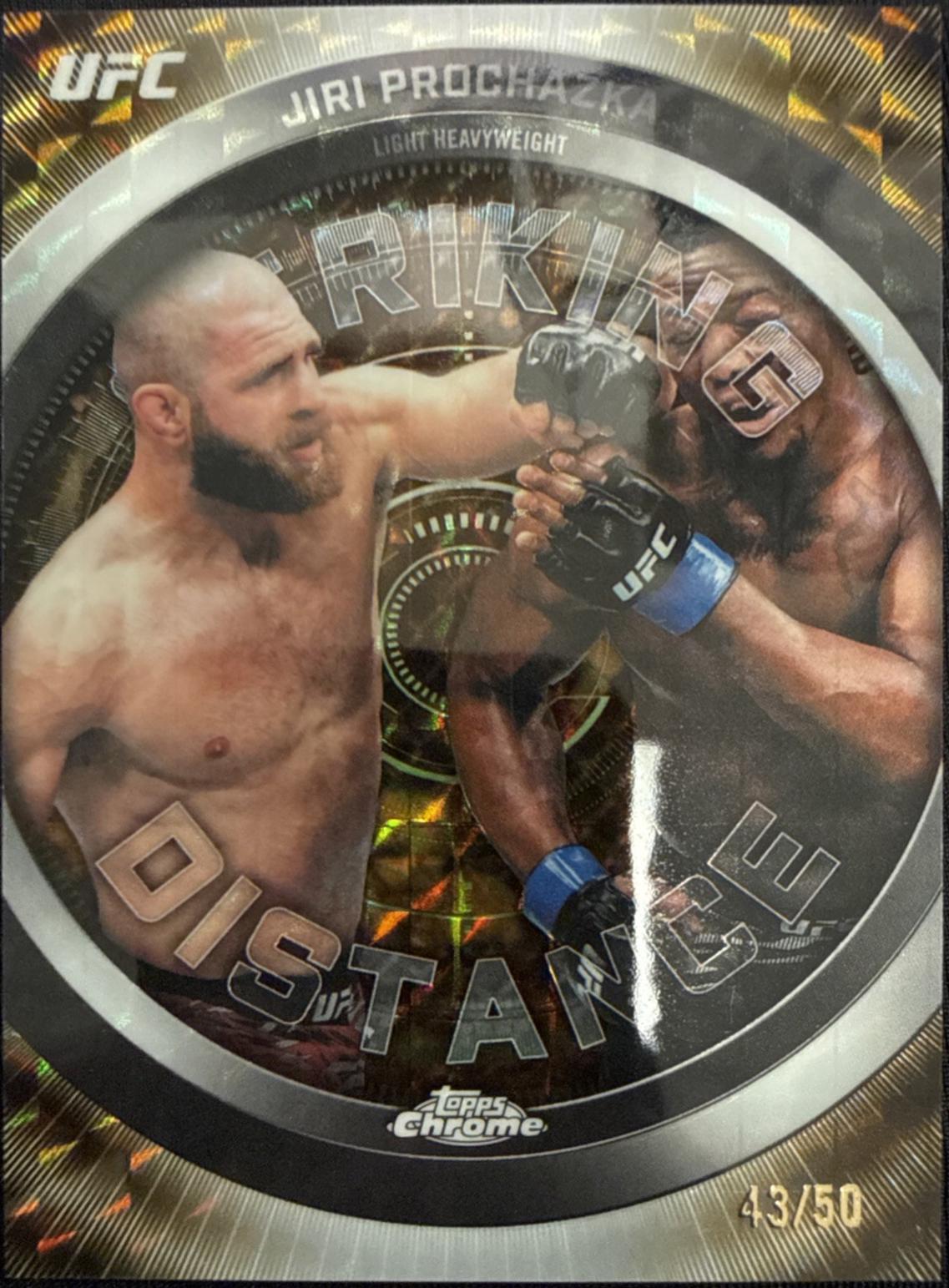 Jiri Prochazka 2026 Topps Chrome UFC Striking Distance #SD-7 Gold Geometric Refractor