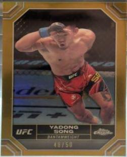 Song Yadong 2024 Topps Chrome UFC Base #179 Gold Refractor