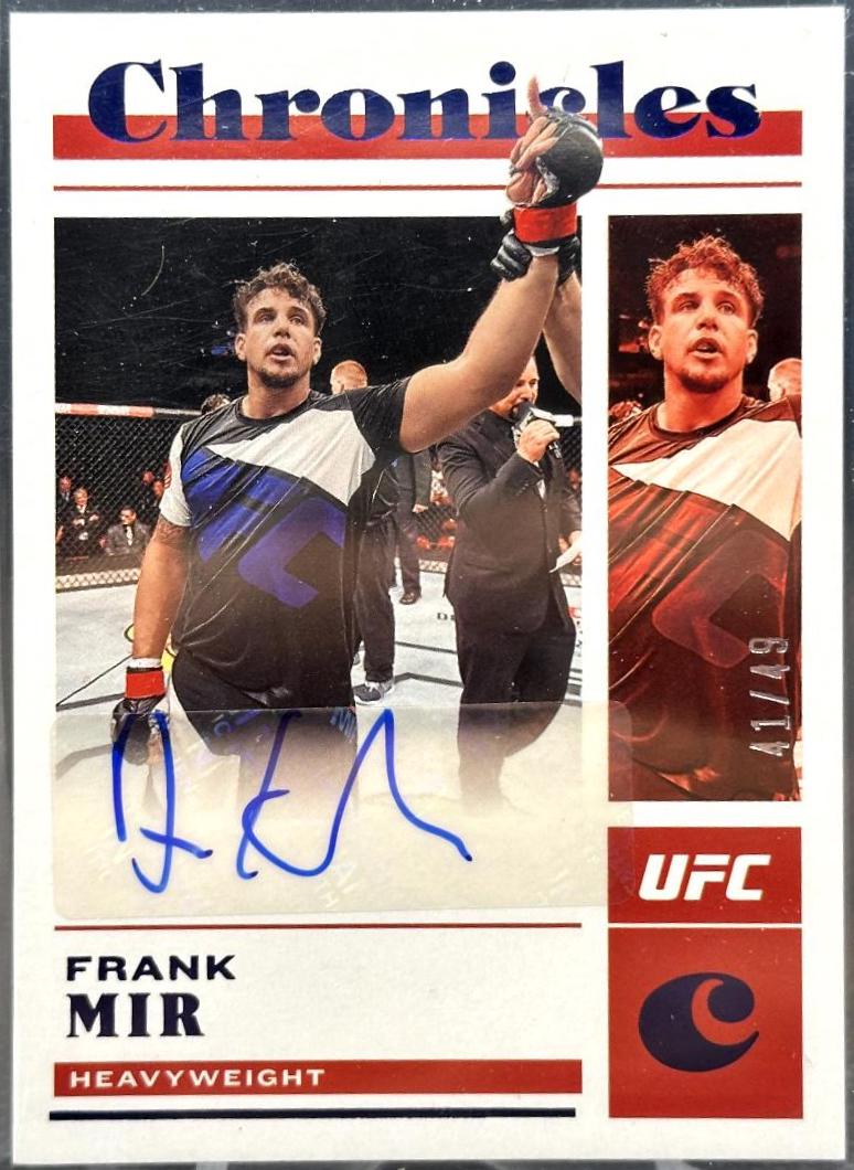 Frank Mir 2023 Panini Chronicles UFC Chronicles Signatures #12 Blue