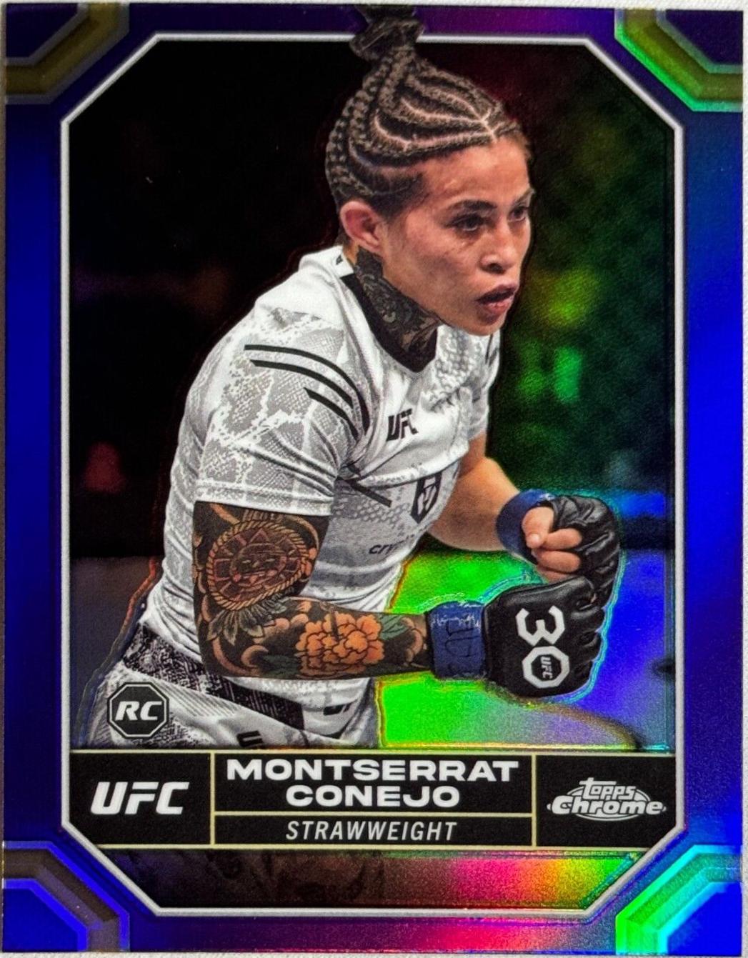 Montserrat Conejo 2024 Topps Chrome UFC Base #66 Purple Refractor