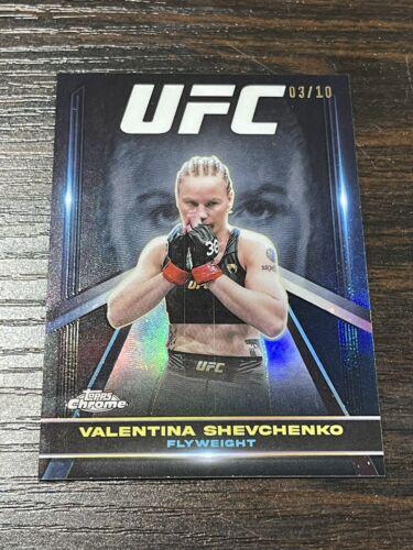 Valentina Shevchenko 2024 Topps Chrome UFC Base #190 Black Refractor
