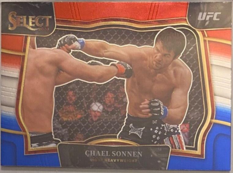 Chael Sonnen 2023 Panini Select UFC Octagonside #226 Red Blue Prizm