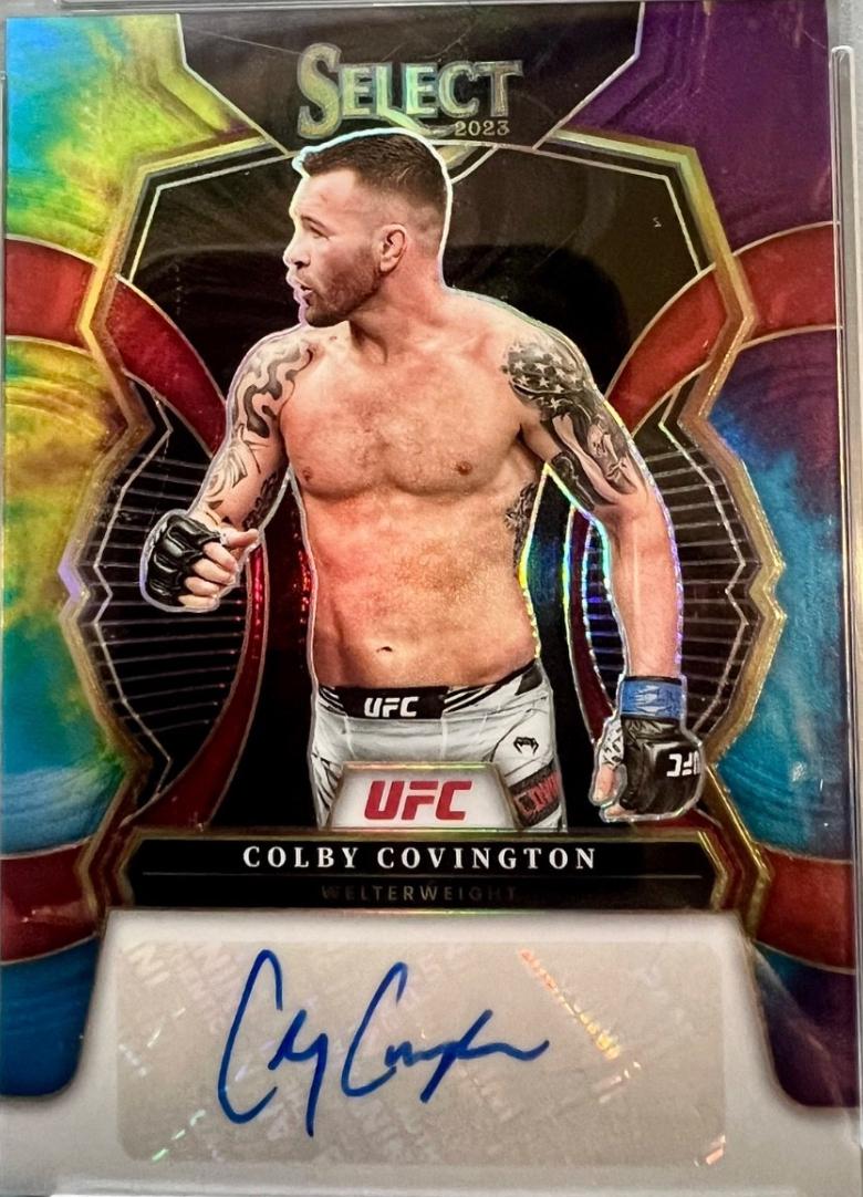 Colby Covington 2023 Panini Select UFC Signatures #19 Tie-Dye