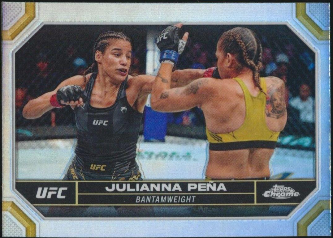 Julianna Peña 2024 Topps Chrome UFC Base #102 Refractor