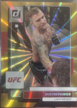 Dustin Poirier 2023 Panini Donruss UFC Base #170 Gold Laser