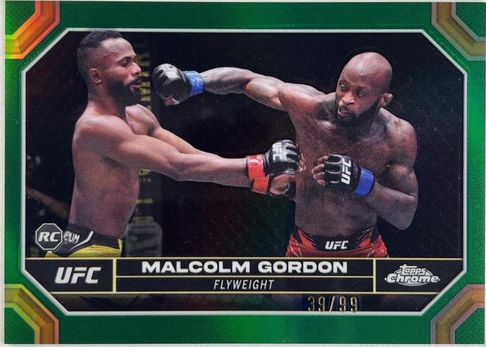 Malcolm Gordon 2024 Topps Chrome UFC Base #196 Green Refractor