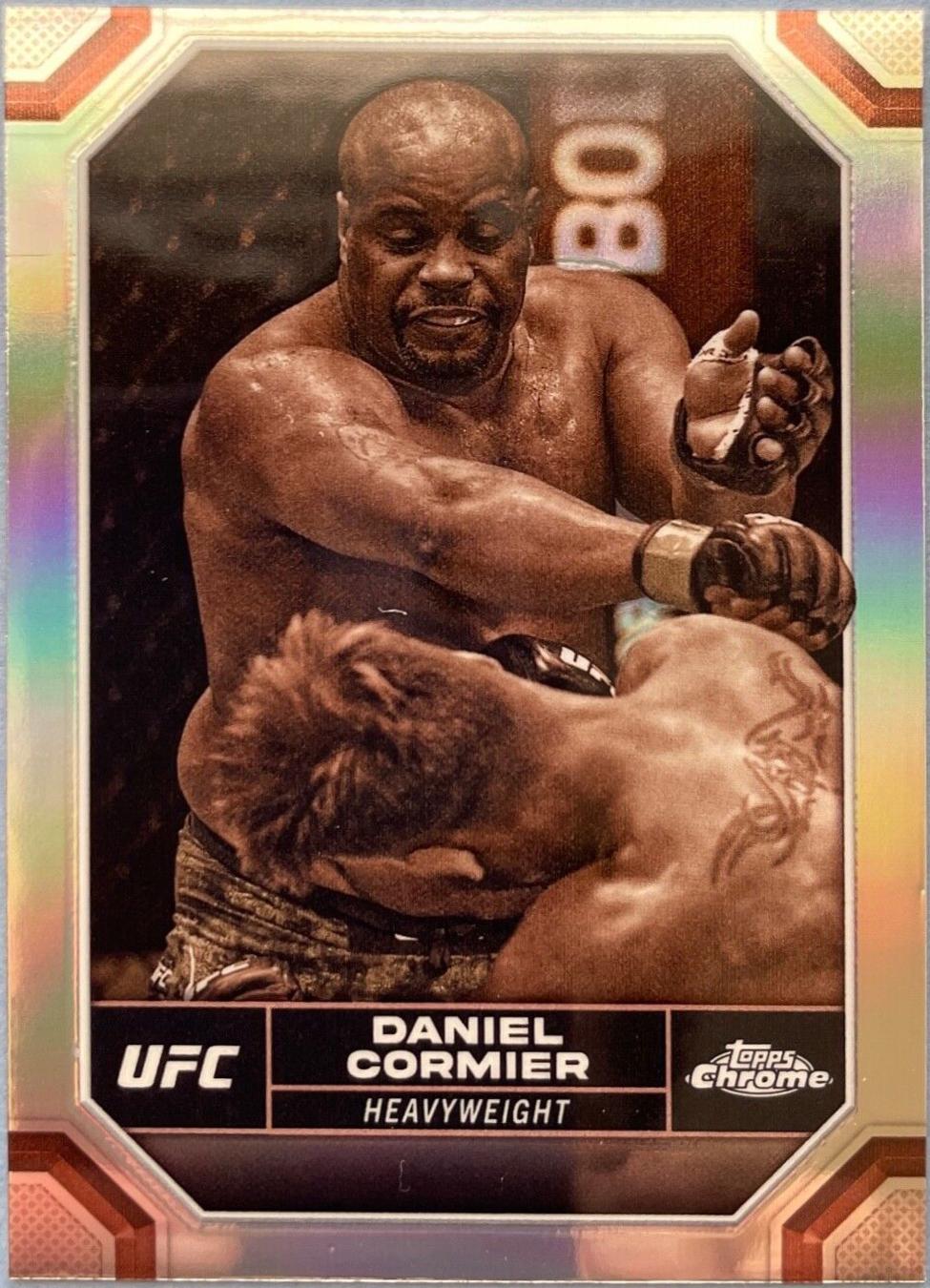 Daniel Cormier 2024 Topps Chrome UFC Base #56 Sepia Refractor