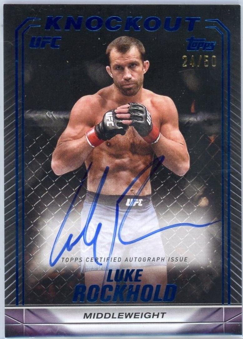 Luke Rockhold 2024 Topps Knockout UFC Knockout Autographs #KNA-LRD Blue