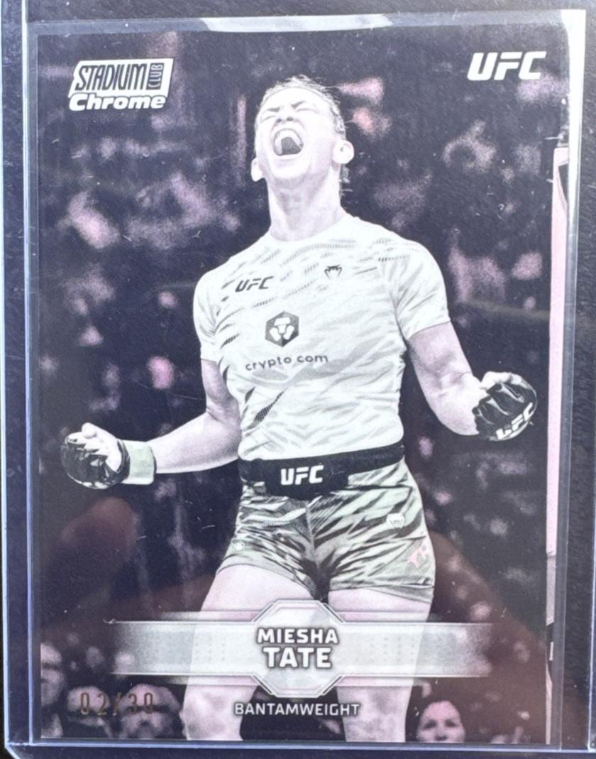 Miesha Tate 2026 Topps Stadium Club UFC Chrome Base #CB-117 Superfractor