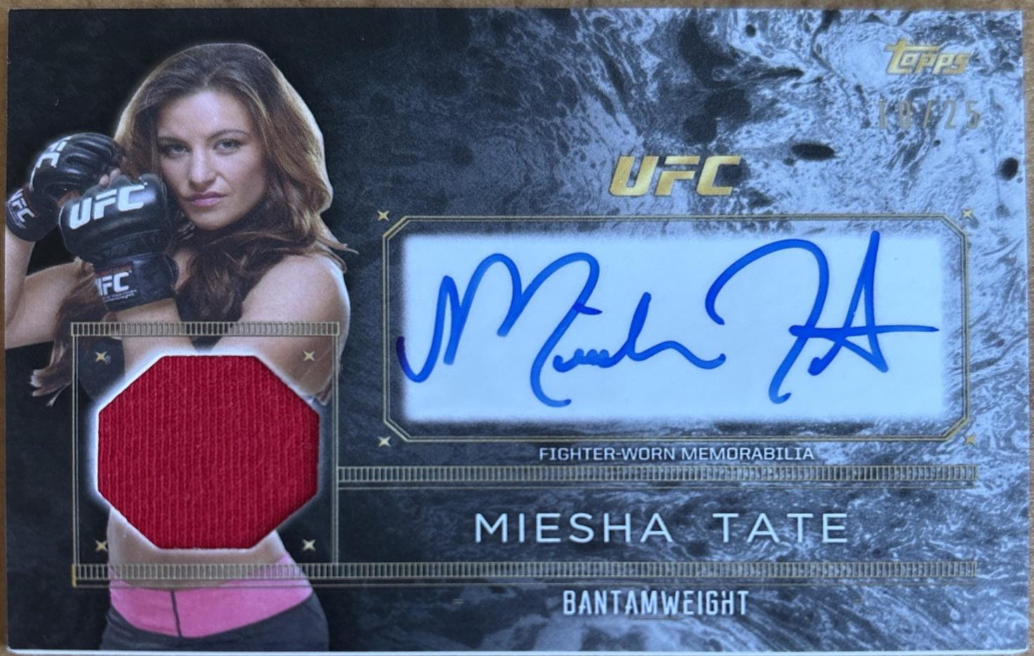 Miesha Tate 2016 Topps UFC Top of the Class Top of the Class Autograph Relic #TCAR-MT Silver