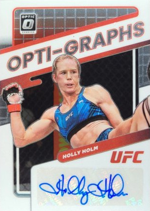 Holly Holm 2022 Panini Donruss Optic UFC Opti-Graphs #33 Gold Vinyl