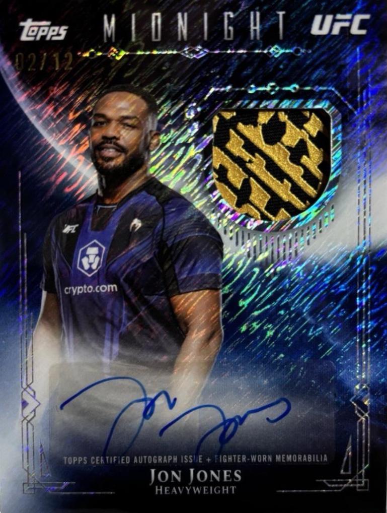 Jon Jones 2026 Topps Midnight UFC Relic Autographs #VRA-JJ Midnight