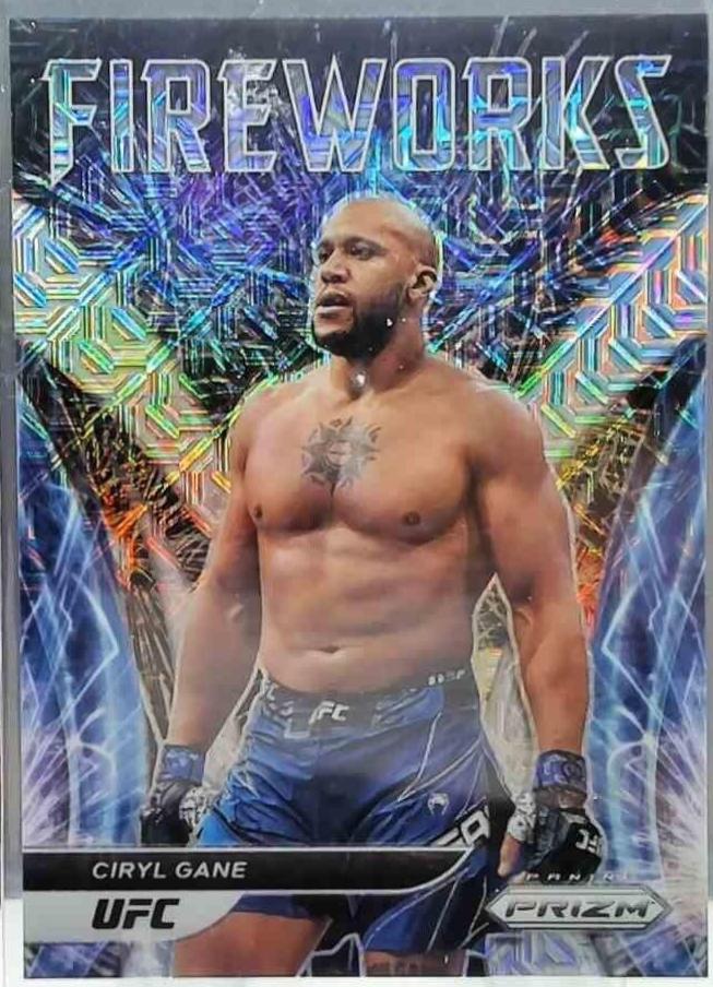 Ciryl Gane 2022 Panini Prizm UFC Fireworks #12 Mojo