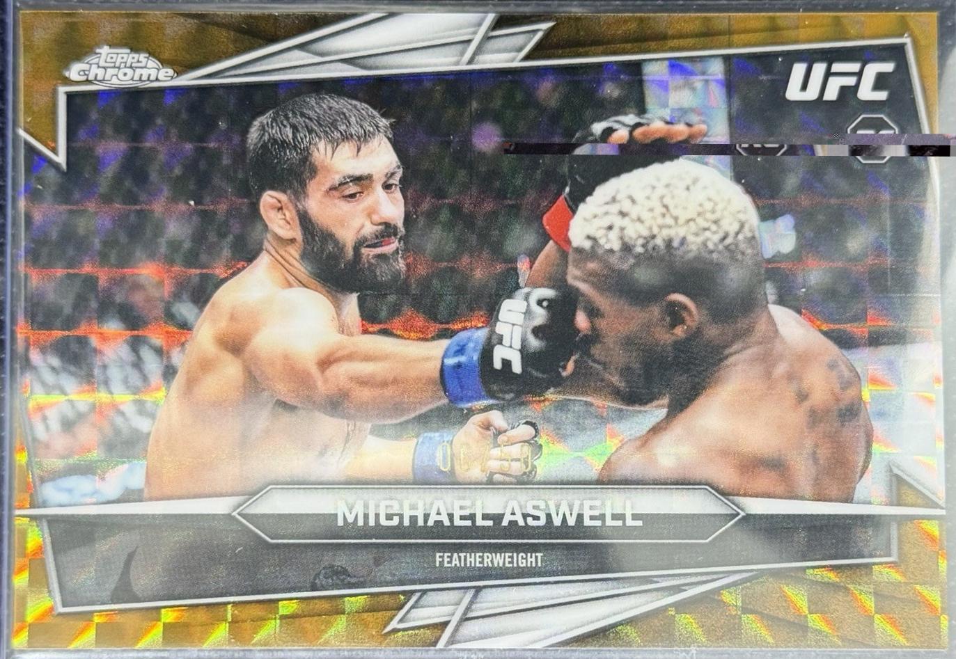 Michael Aswell 2026 Topps Chrome UFC Base #11 Gold Refractor