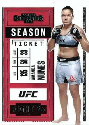 Amanda Nunes 2021 Panini Chronicles UFC Base Contenders Season Ticket #7 Purple
