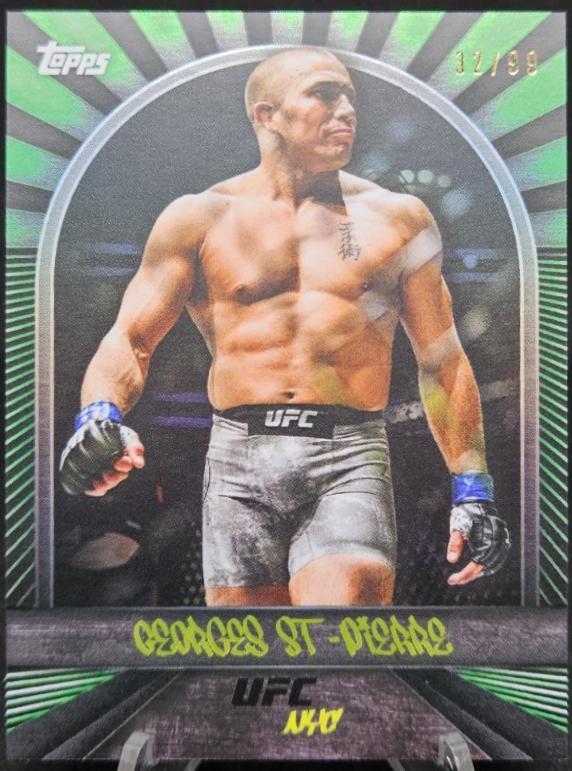 Georges St-Pierre 2024 Topps UFC NYC Base #18 Green