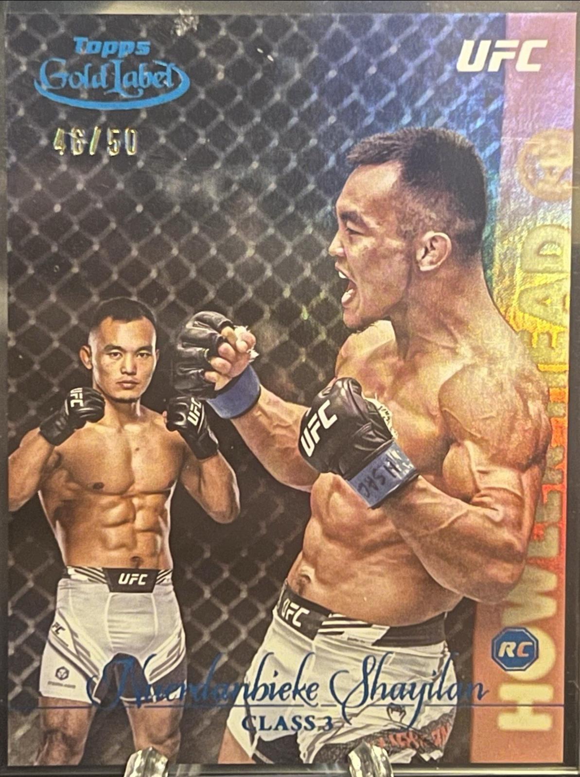Shayilan Nuerdanbieke 2024 Topps Gold Label UFC Base Class III #24 Blue