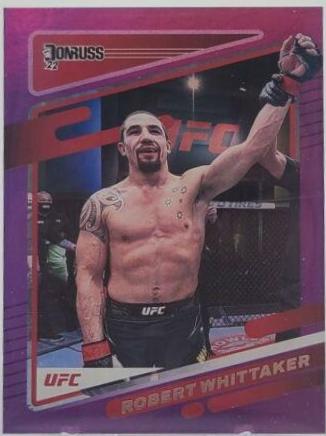 Robert Whittaker 2022 Panini Donruss UFC Base #28 Purple Laser