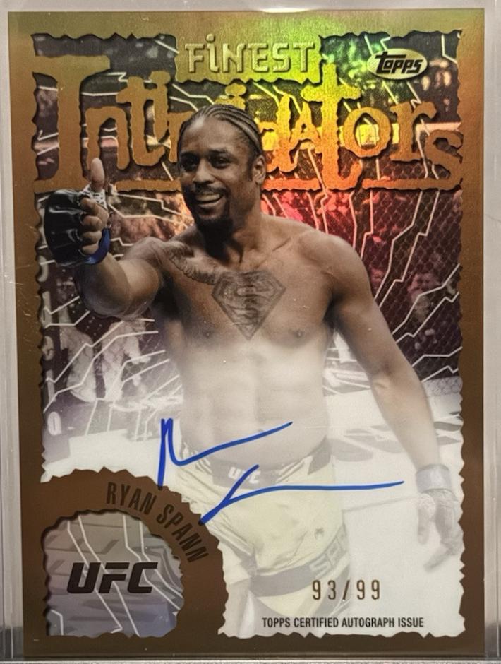 Ryan Spann 2024 Topps Finest UFC Intimidators Autographs #IA-RSN Refractor