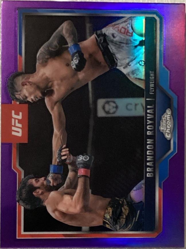 Brandon Royval 2025 Topps Chrome UFC Base #152 Purple Refractor
