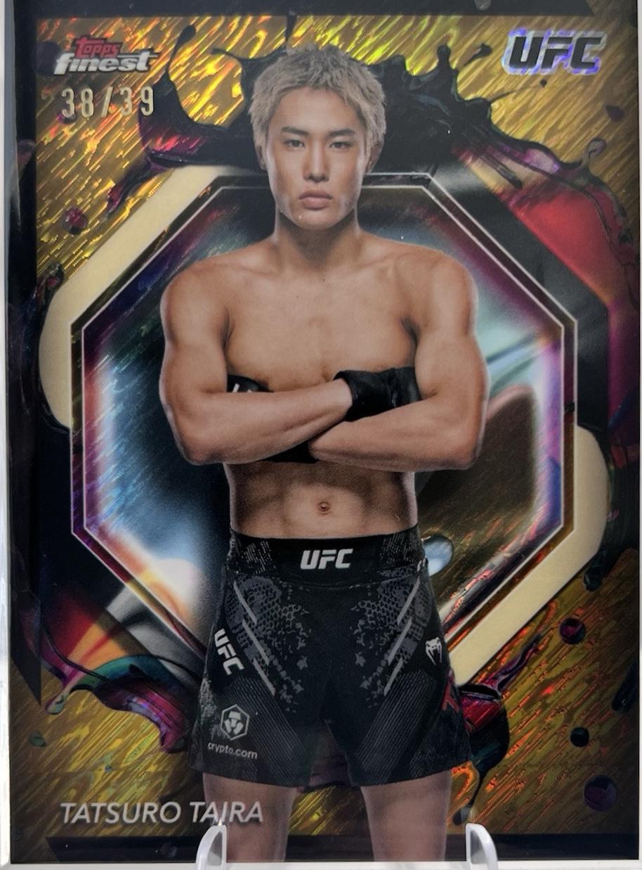 Tatsuro Taira 2024 Topps Finest UFC Base Rare #239 Gold Shimmer Refractor