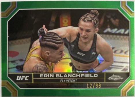 Erin Blanchfield 2024 Topps Chrome UFC Base #65 Green Refractor
