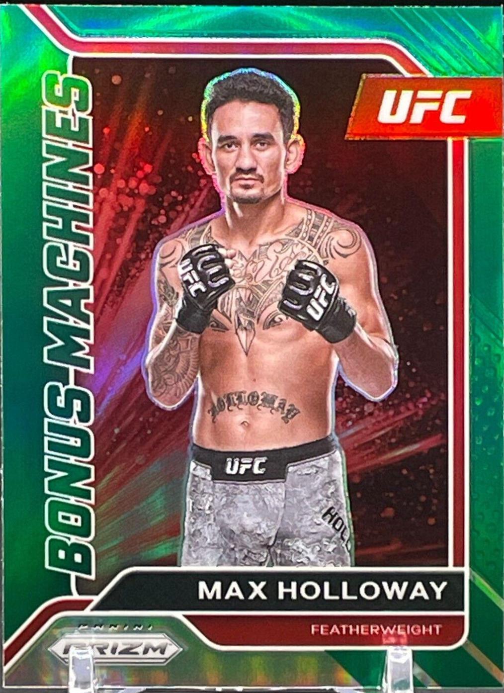 Max Holloway 2022 Panini Prizm UFC Bonus Machines #11 Green