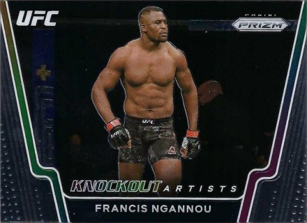 Francis Ngannou 2021 Panini Prizm UFC Knockout Artists #25 Gold