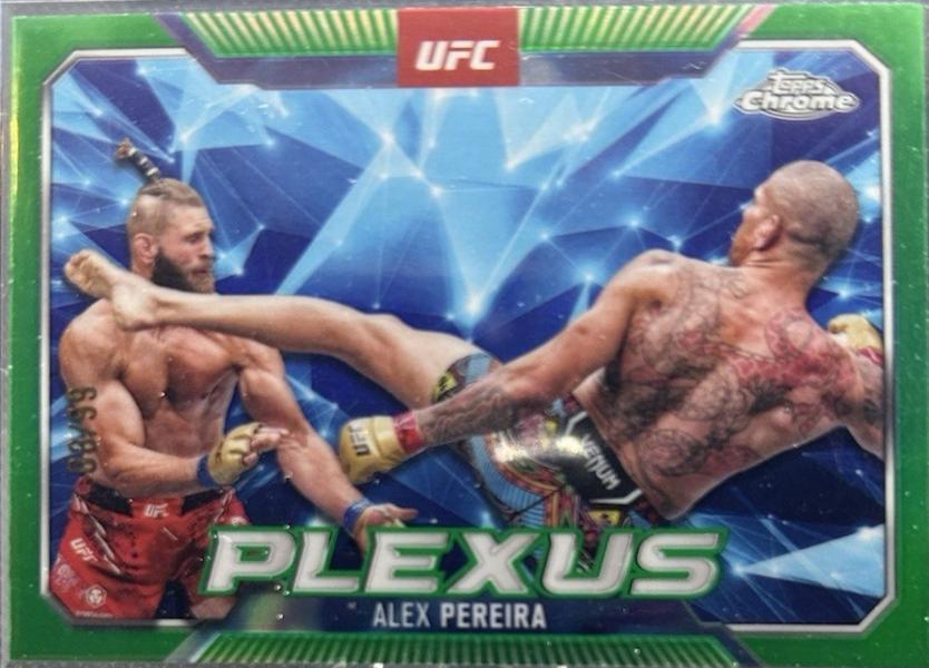 Alex Pereira 2025 Topps Chrome UFC Plexus #PLX-13 Green Refractor