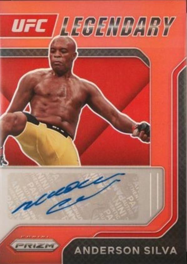 Anderson Silva 2022 Panini Prizm UFC Legendary Signatures #17 Red