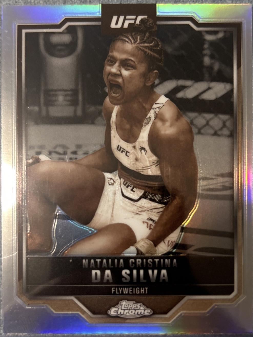 Natalia Silva 2025 Topps Chrome UFC Base #82 Sepia Refractor