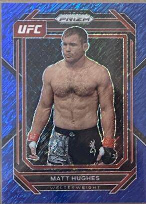 Matt Hughes 2023 Panini Prizm UFC Base #142 Blue Shimmer