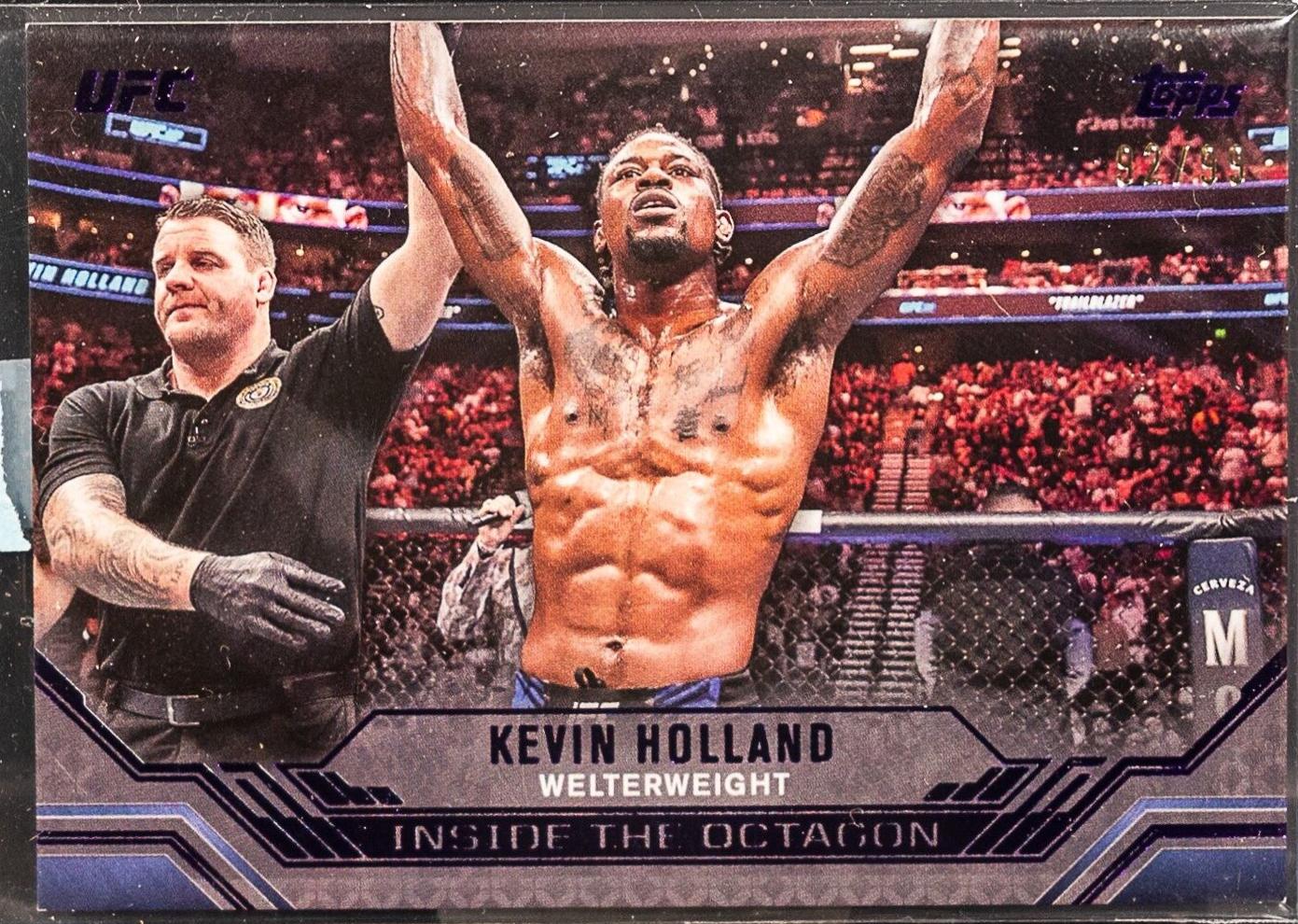 Kevin Holland 2024 Topps Knockout UFC Inside the Octagon #ITO-5 Purple