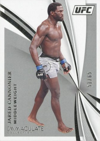 Jared Cannonier 2021 Panini Immaculate UFC Base #47 Gold