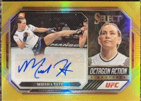 Miesha Tate 2023 Panini Select UFC Octagon Action Signatures #37 Gold